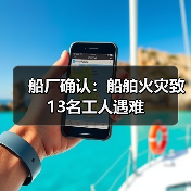船厂确认：船舶火灾致13名工人遇难